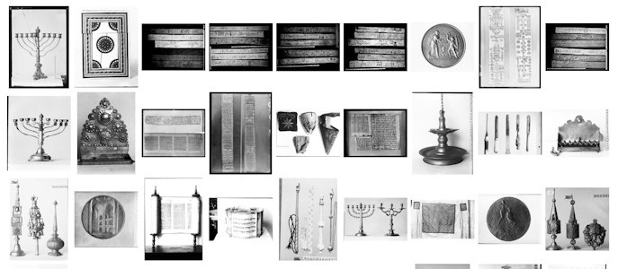 Photos of objects from the collection of the Society for Jewish Folklore Hamburg, probably 1929, taken in the Hamburg Museum of Ethnology, photos: MARKK Photographic collection , Collection Society for Jewish Folklore.